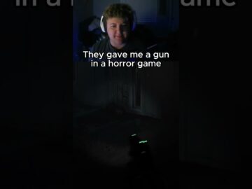 They gave me a gun in this horror game! #amberalert #horrorgame #scarygames #horror #fyp