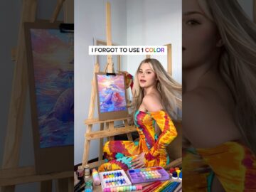 DRAWING, BUT I MUST USE ALL RAINBOW COLORS🌈 WHAT COLOR DID I FORGET?🐬 #artchallenge #symphony #art