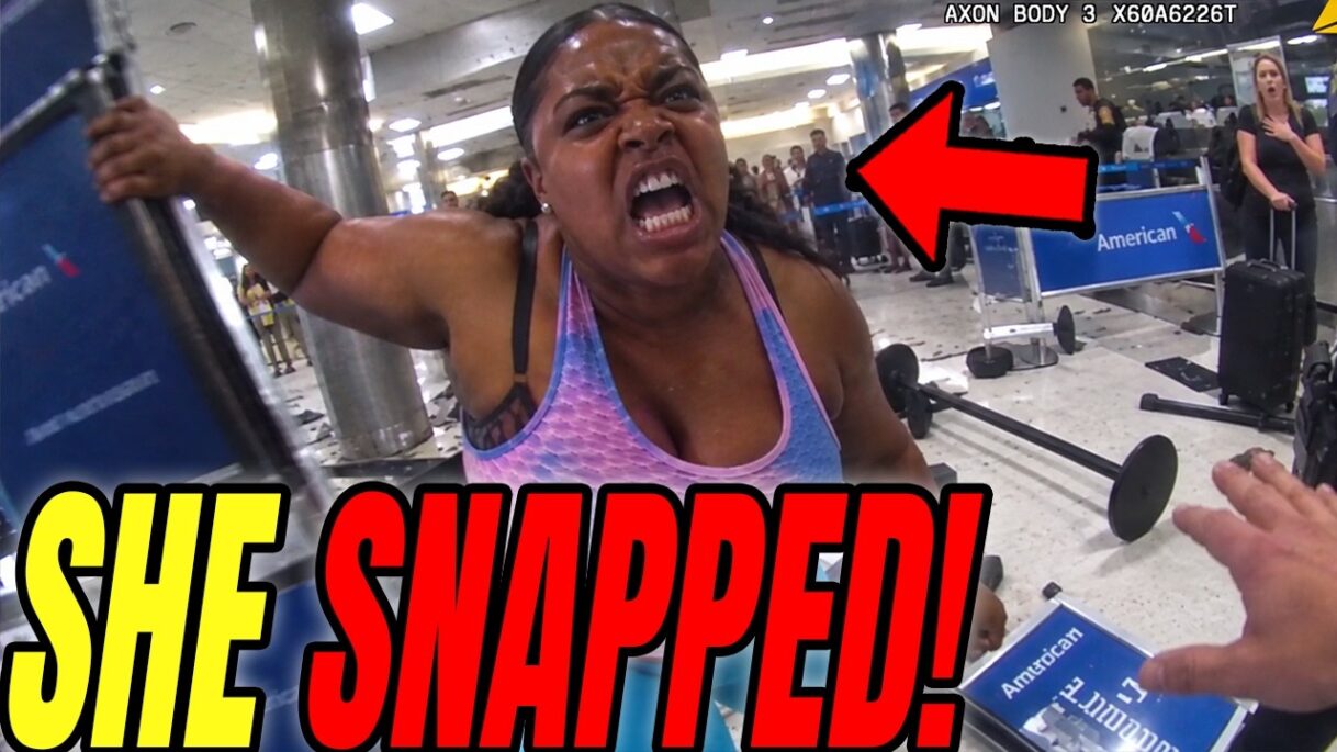 Unhinged Black Woman CRASHES OUT at Airport After This Happened to Her Kids