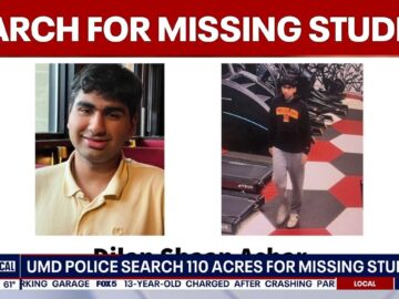 UMD police search 110 acres for missing student | FOX 5 AT 6AM