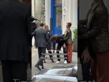 Kylie Jenner new boyfriend, Timothée Chalamet, having a painful accident on NYC set ❤️🩹