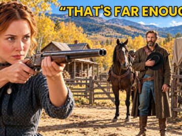 The Widow Aimed Her Shotgun at the Stranger — Until She Saw What Was on His Wagon