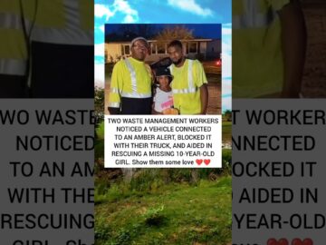Two Sanitation Workers Spot AMBER Alert Vehicle & Save 10-Year-Old Girl! 🚨❤️