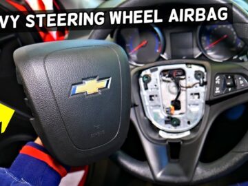 HOW TO REMOVE REPLACE STEERING WHEEL AIRBAG ON CHEVROLET CRUZE SONIC TRAX EQUINOX MALIBU CAMARO