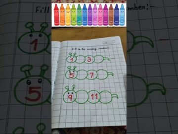 Fill in the Missing Numbers 🔢 | Maths Worksheet for Kids #Shorts
