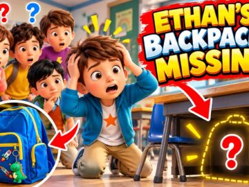 Ethan’s Backpack DISAPPEARED at School! Kids Mystery Story | New Kid at School | English Listening