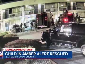 Police surround Jacksonville motel where Georgia girl who was subject of AMBER Alert was found